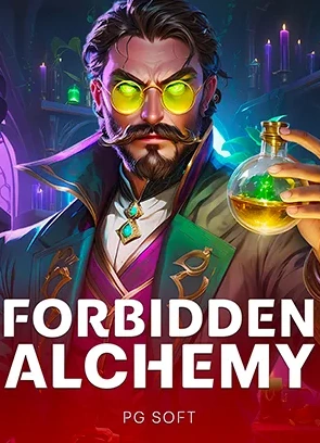 ปกเกมสล็อต Forbidden Alchemy ค่าย PG Soft